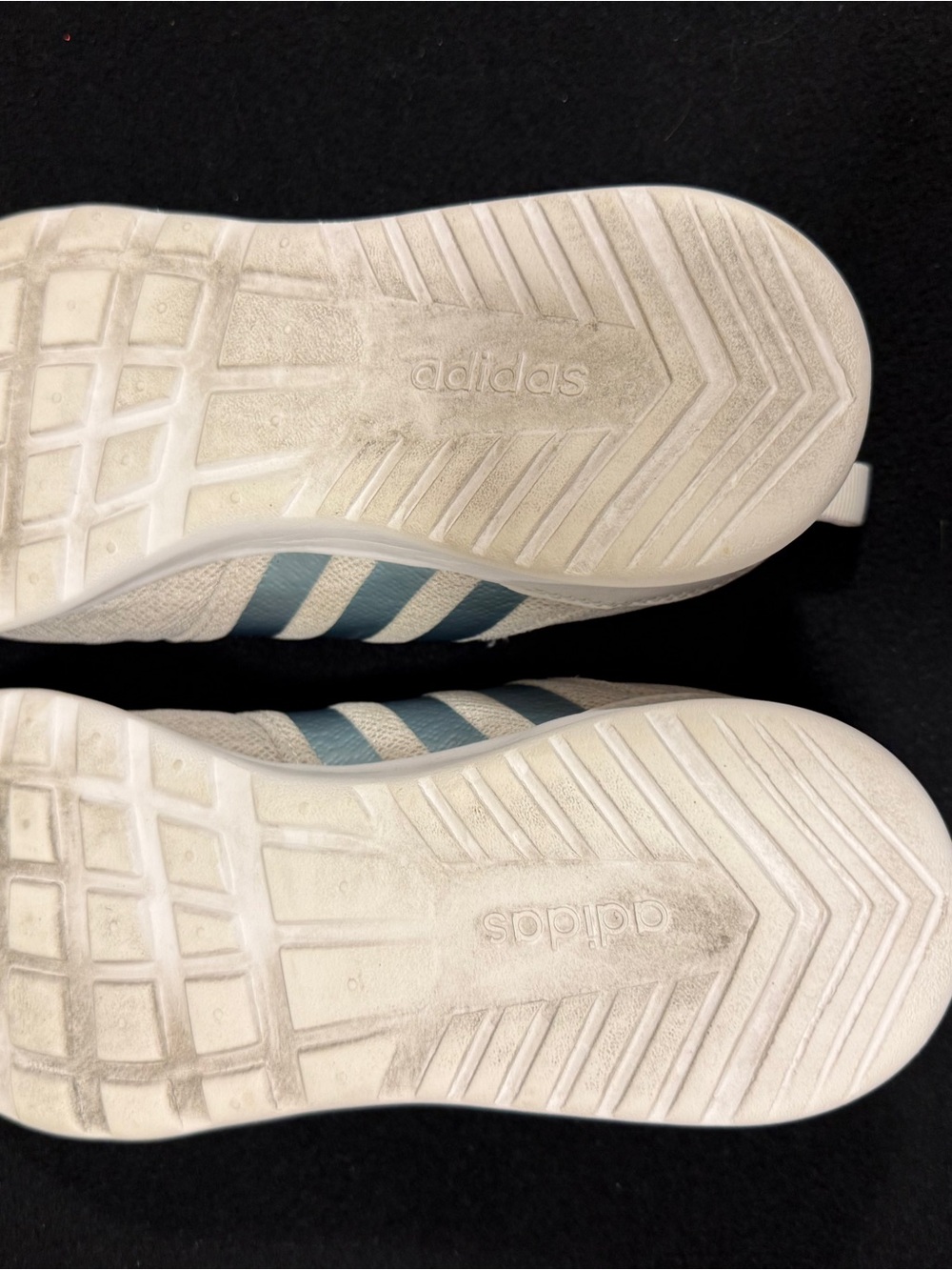 adidas CloudfoamCream Knit Sneakers with Blue Stripes - Picture 6 of 6